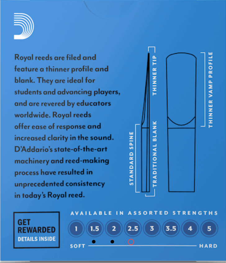 Eb Clarinet Reeds Eb單簧管簧片 - Rico Royal